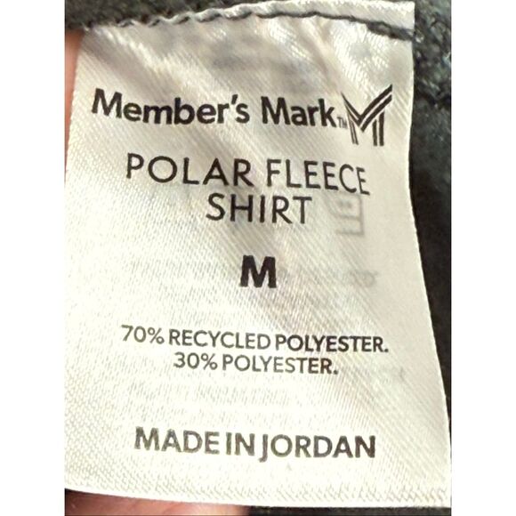 Members Mark polar fleece Men’s button front style shirt size medium - Picture 4 of 8